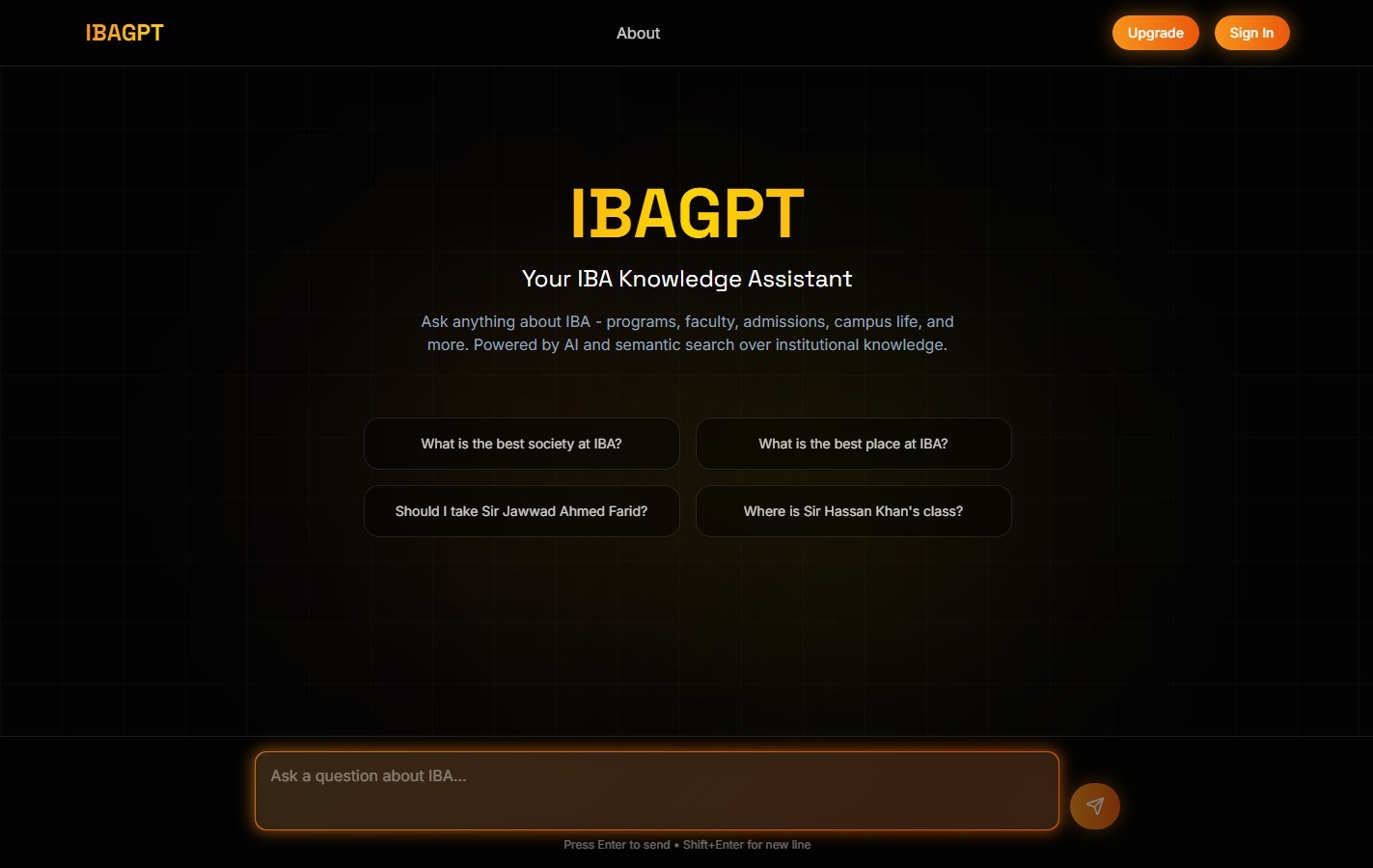 IBAGPT website screenshot