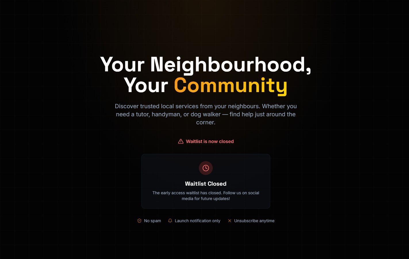 Neighbourly website screenshot