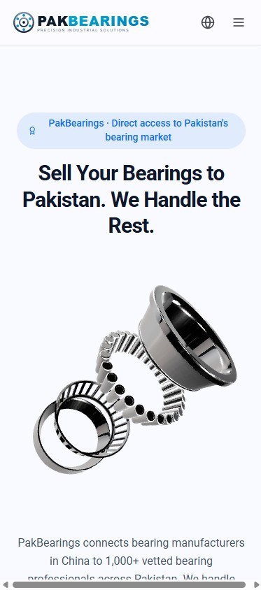 Pak Bearings mobile view