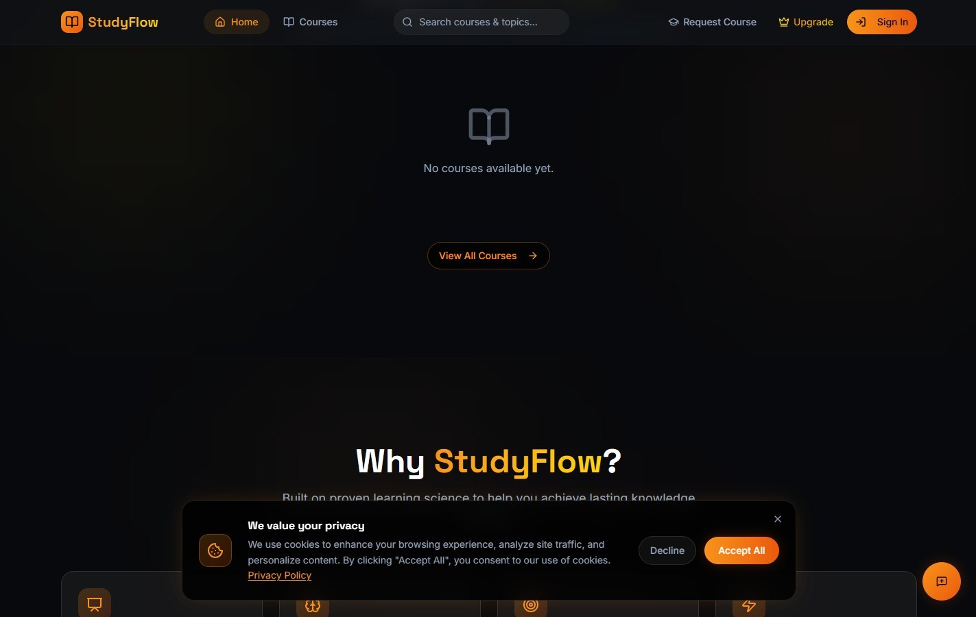 StudyFlow screen 1