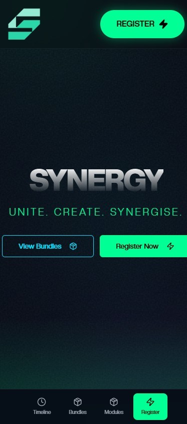Synergy Event mobile view