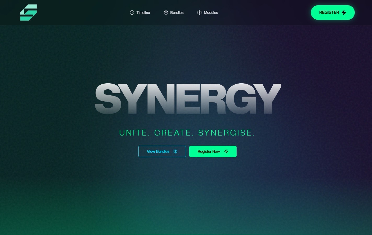 Synergy Event website screenshot