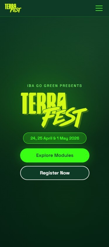 Terra Fest 2026 mobile view
